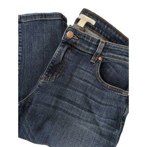 Eileen Fisher Jeans Womens 8 Dark Blue Straight Leg Organic‎ Cotton Stretch